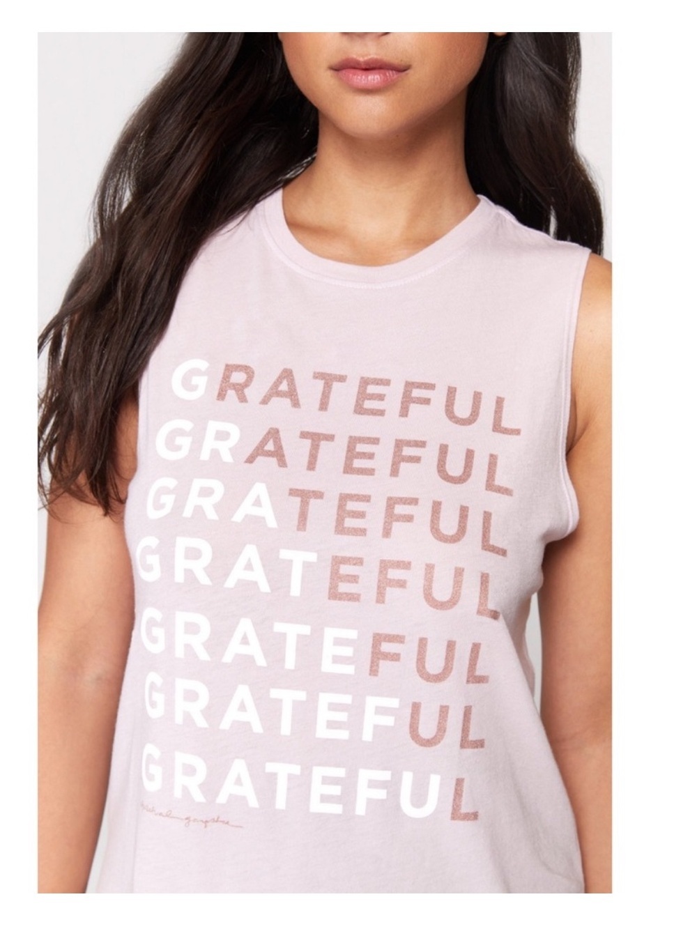 Evereve Spiritual Gangster Thankful Tank Pink Size M View 2